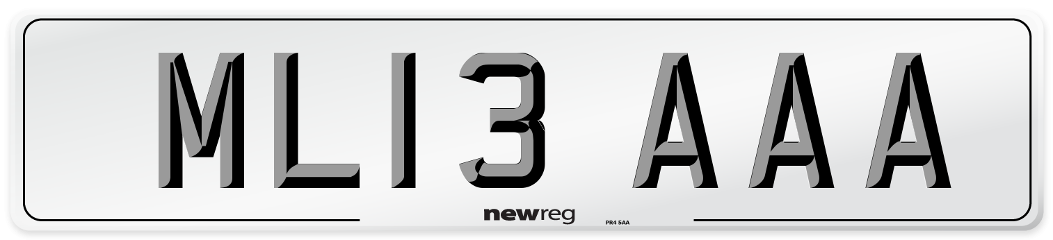 ML13 AAA Number Plate from New Reg